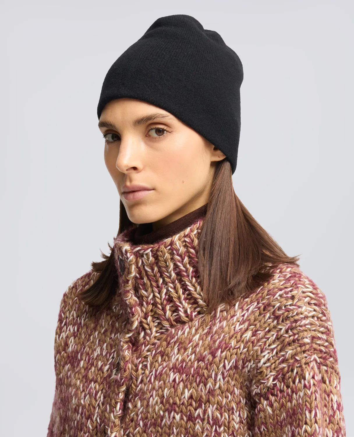Aspesi Uld Hue Sort Cashmere Yak Rib