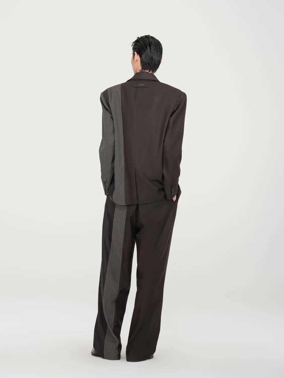 Feng Chen Wang paneled blazer brun stribet