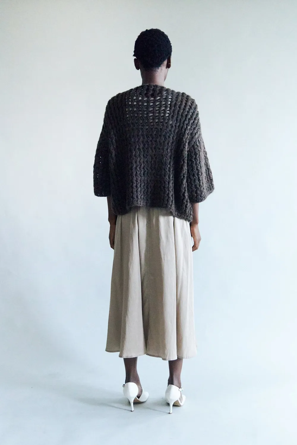 DAWNXDARE JULIA 857 cardigan choc chip mohair
