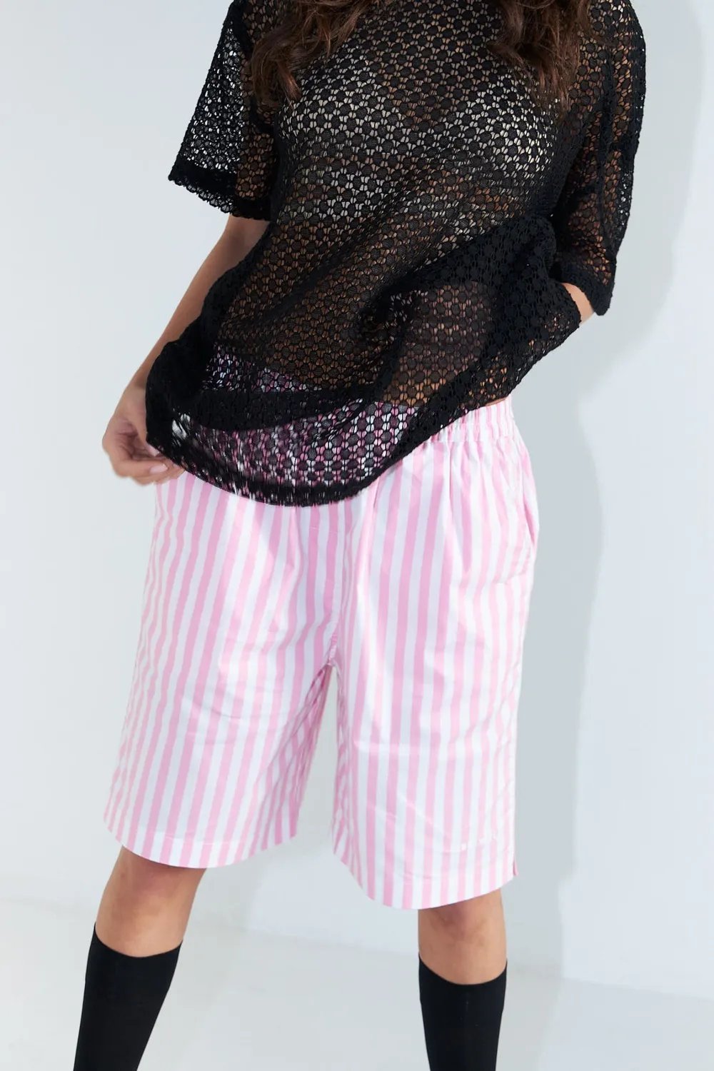 DAWNXDARE FIERCE 199 top black mesh oversized