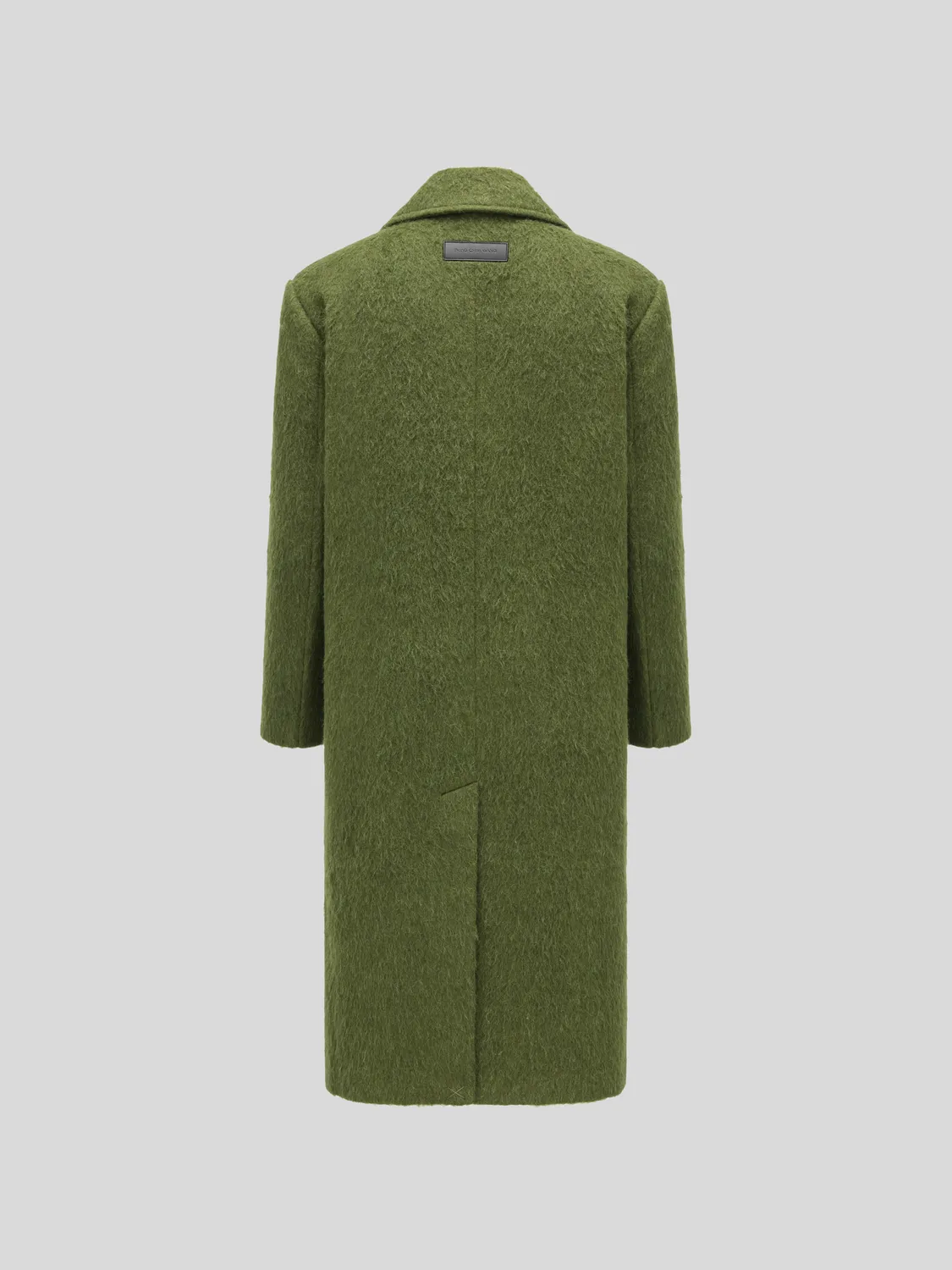 Feng Chen Wang Wool Blend Frakke Grøn Dobbeltknappet