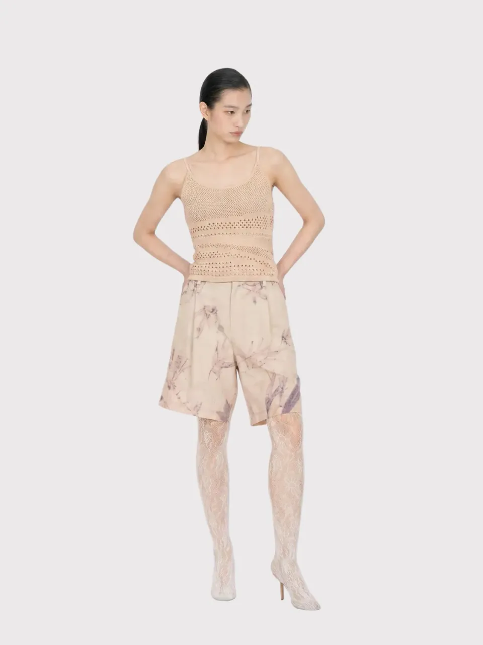 Feng Chen Wang Bamboo strikvest med bindebånd