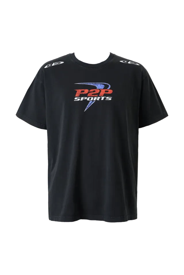 Hellstar P2P Sports T-shirt sort bomuld vintage vask
