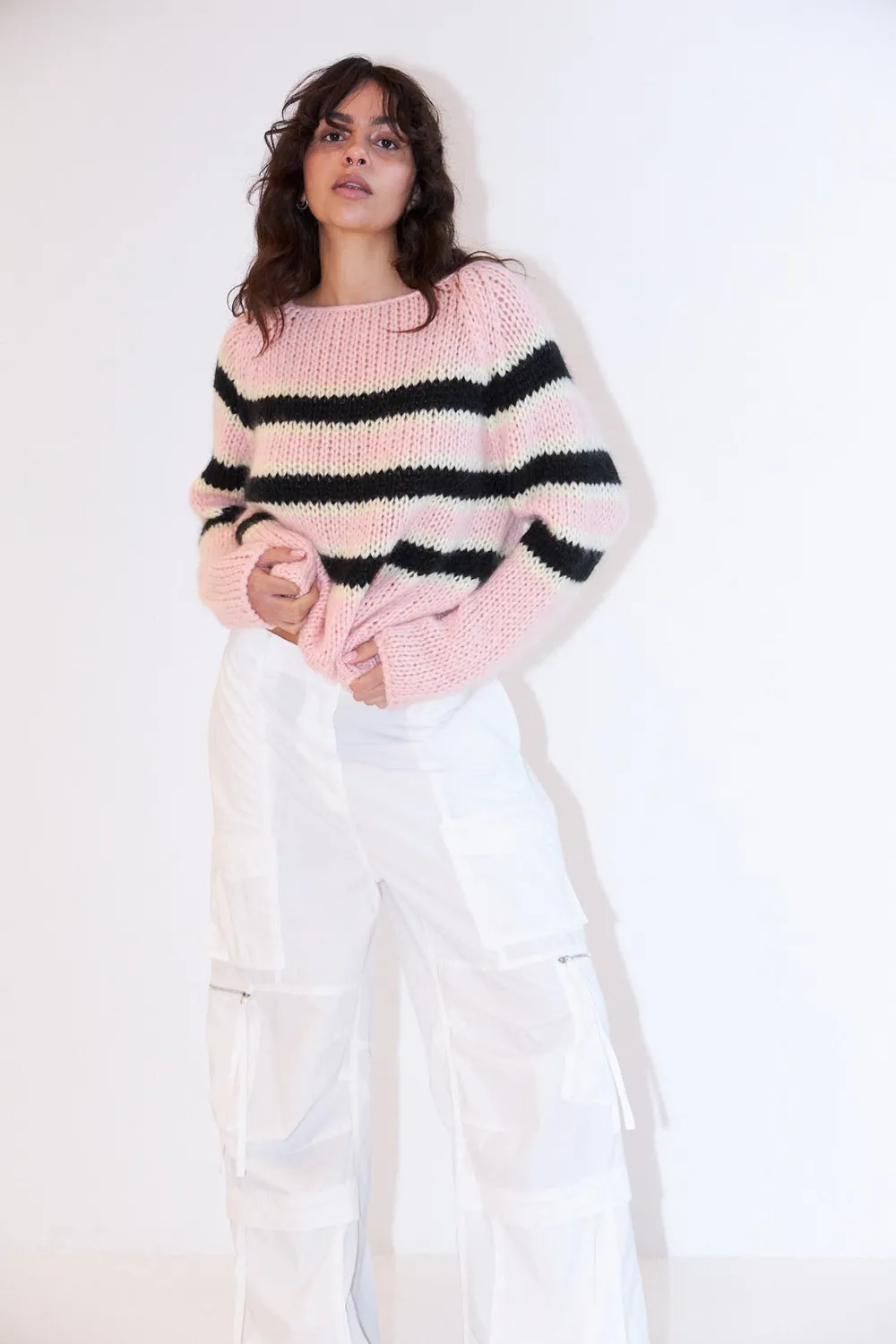 DAWNXDARE Epoke Sailor 203 striktrøje baby pink mohair