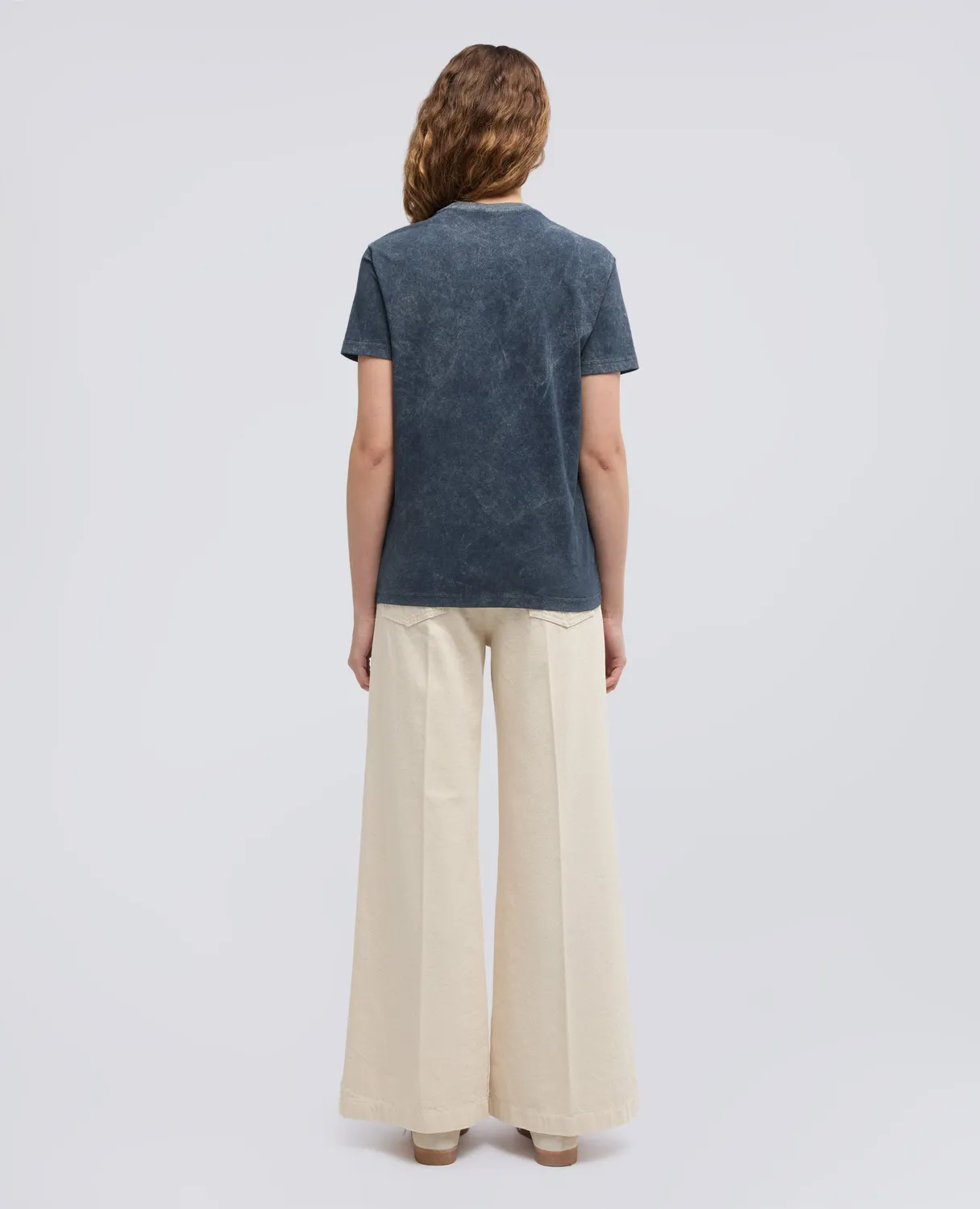 Aspesi Silenzio t-shirt navy bomuld str XS-XL