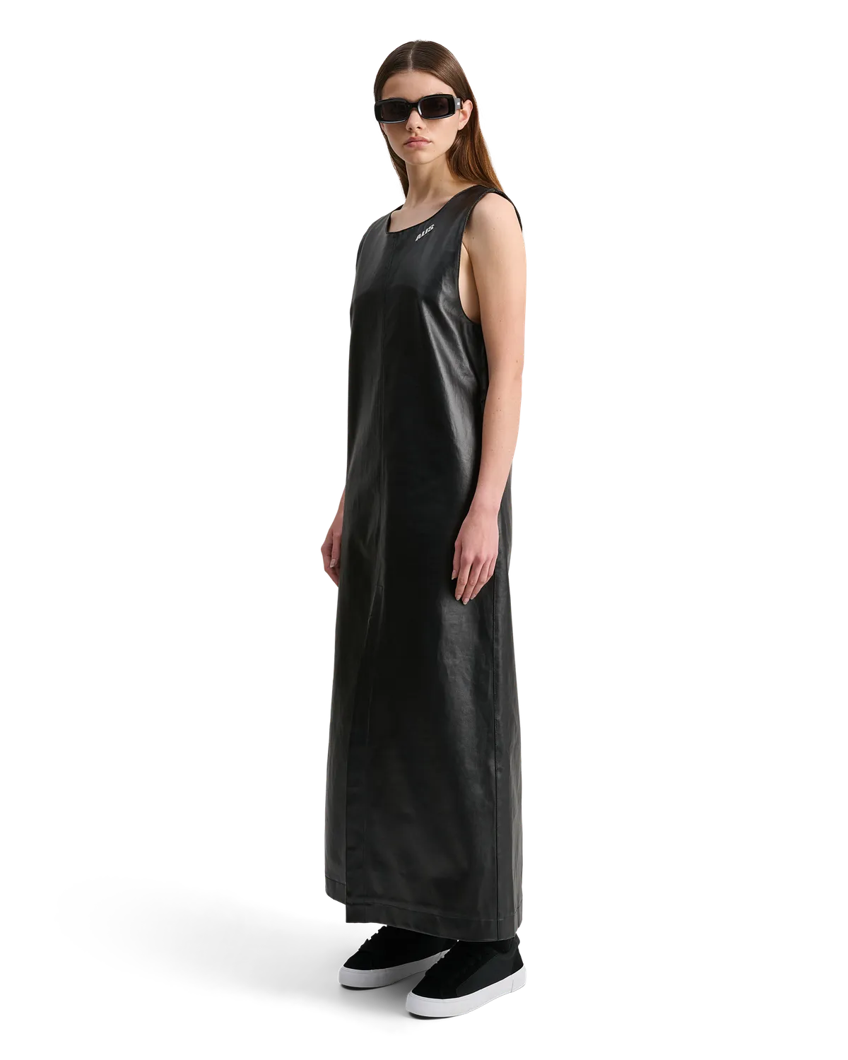 Alis Bethany A-line kjole blank sort PU