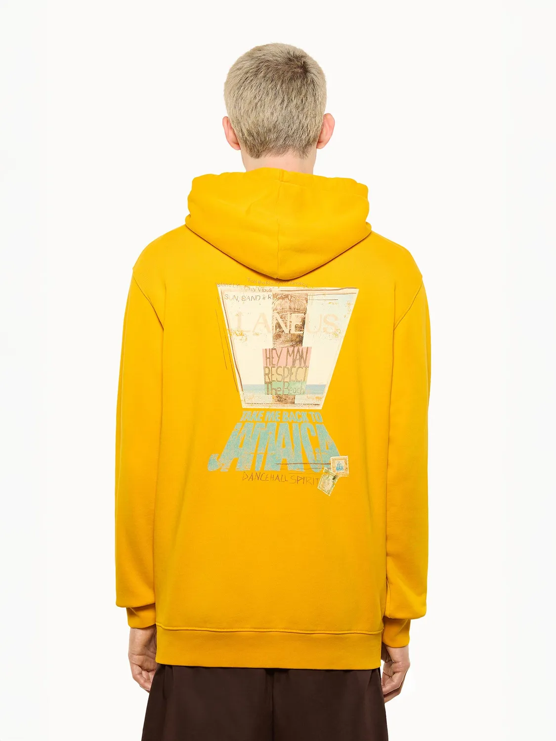 Laneus Cotton Hoodie hættetrøje safran bomuld