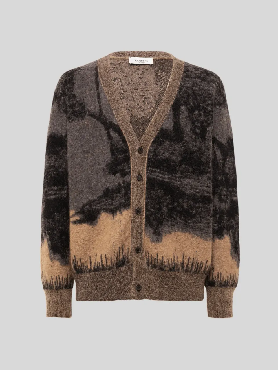 Laneus Cardigan Brushed Mohair Jacquard cardigan mohair