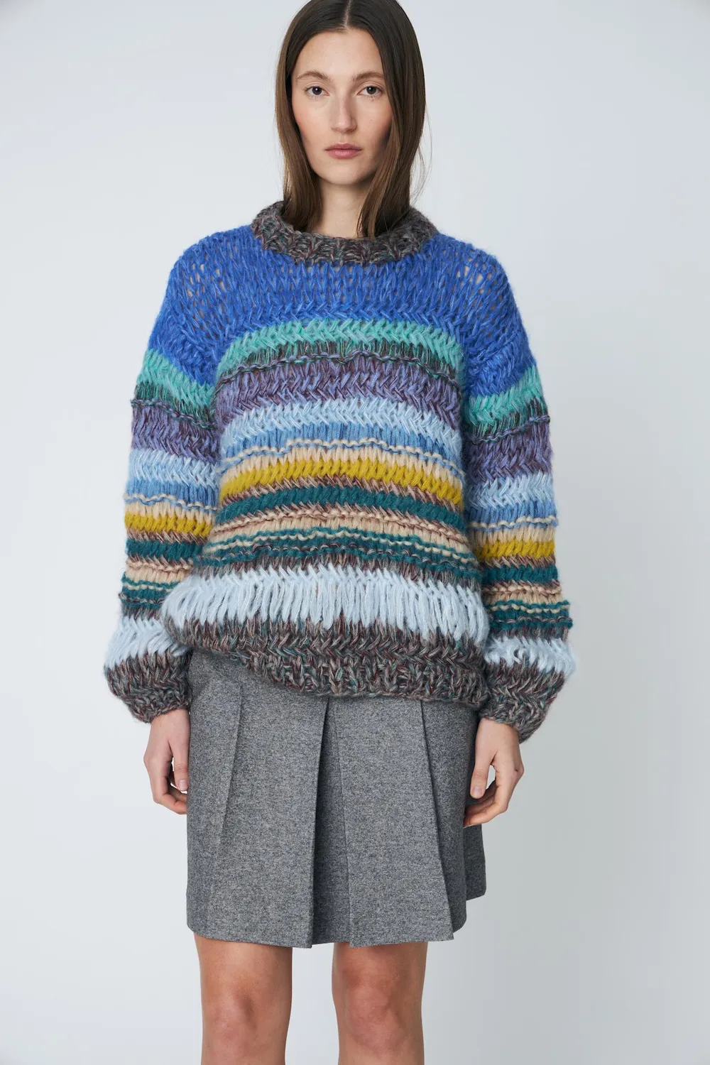 Dawnxdare Genova pullover striktrøje 630 Blue Sky