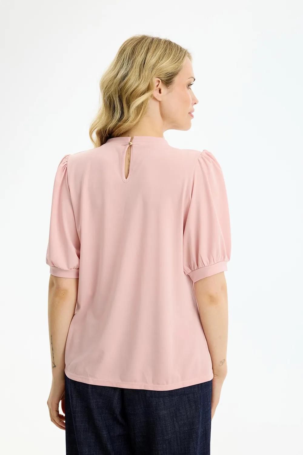 IN FRONT Grazia bluse halvlange ærmer jersey