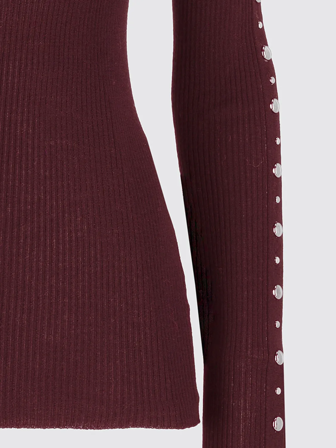 Laneus turtleneck rullekrave bordeaux merinould