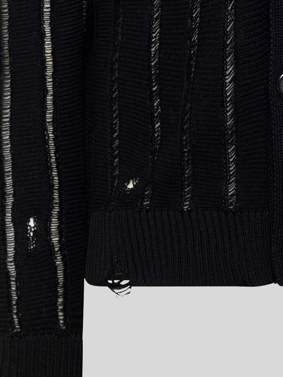 Laneus Knit Cardigan strikcardigan sort økologisk bomuld