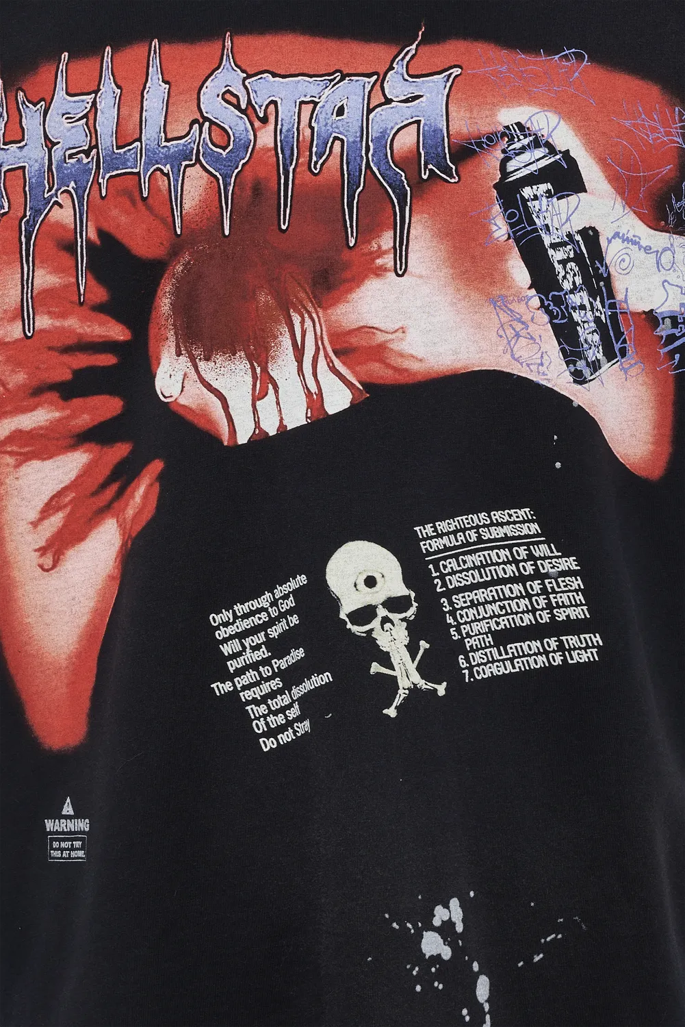 Hellstar Studios Crime Scene T-shirt sort vasket bomuld