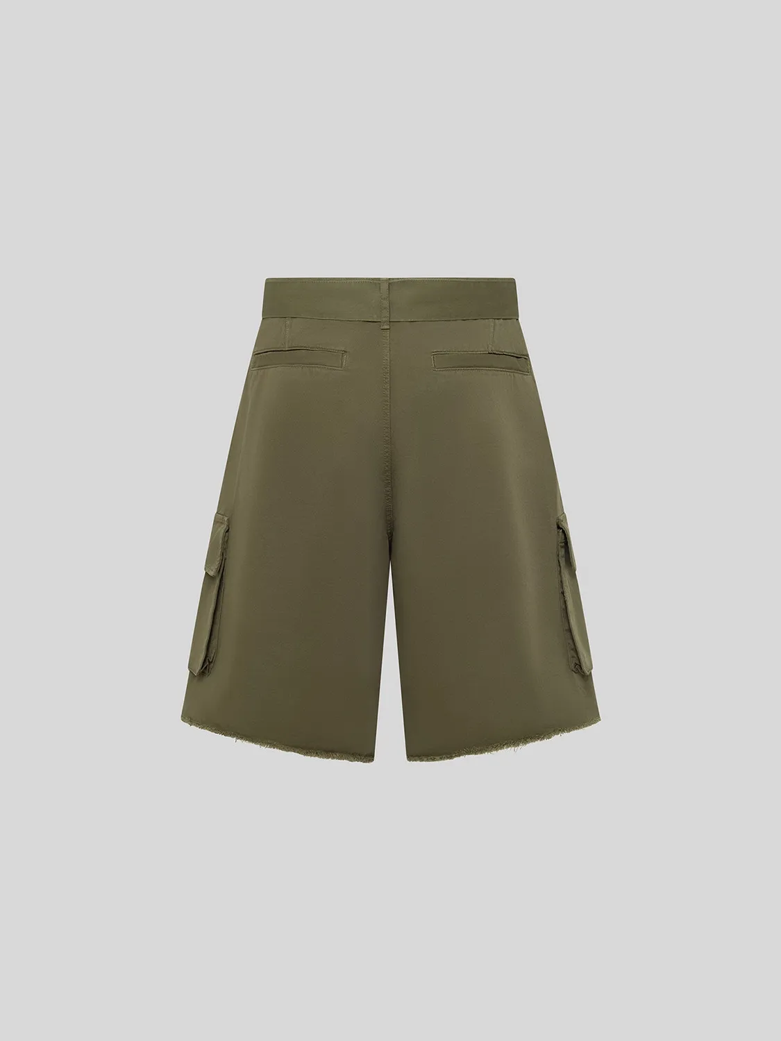 Laneus Downtown Bermuda shorts military green bomuld