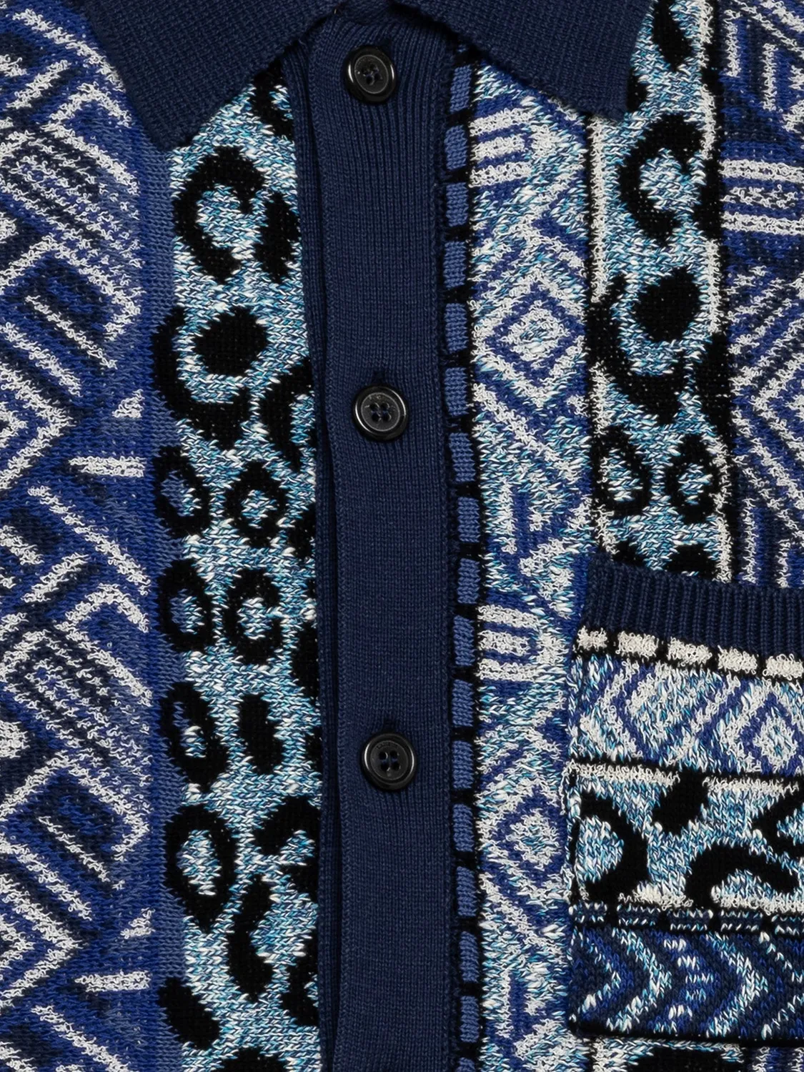 Laneus Multi-Yarn poloshirt blå bomuld