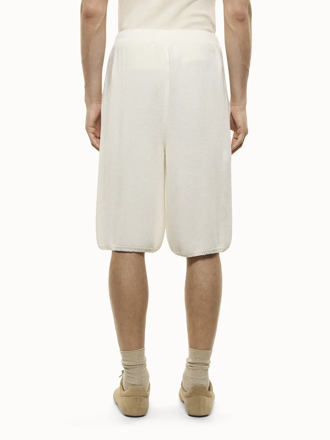 Laneus Used-Effect bermudashorts isegrå bomuld