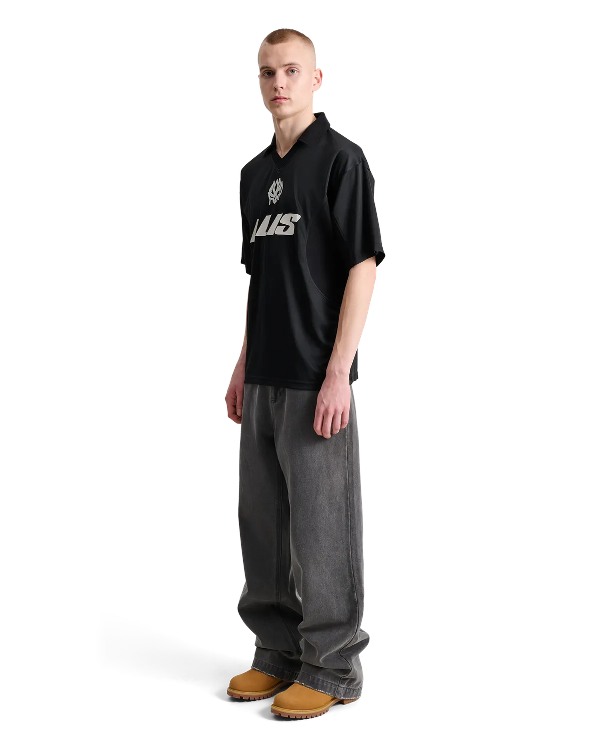 Alis Wizzy polo jersey sort grå polyester