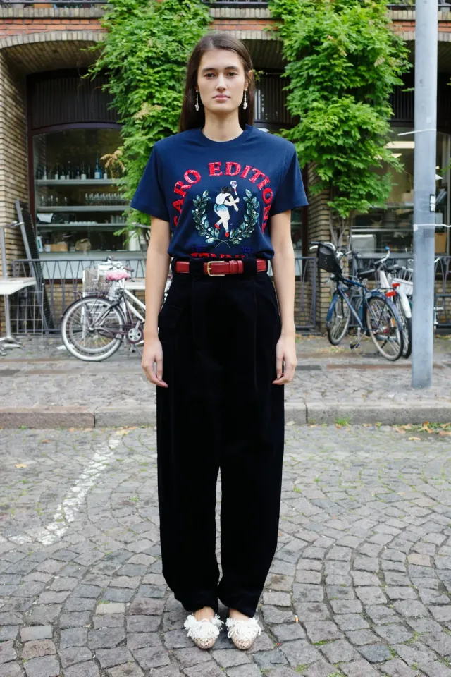 Caro Editions Beatrice bukser Navy Corduroy bomuld