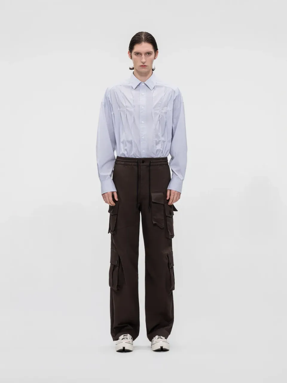 Feng Chen Wang cargo bukser herre elastik relaxed