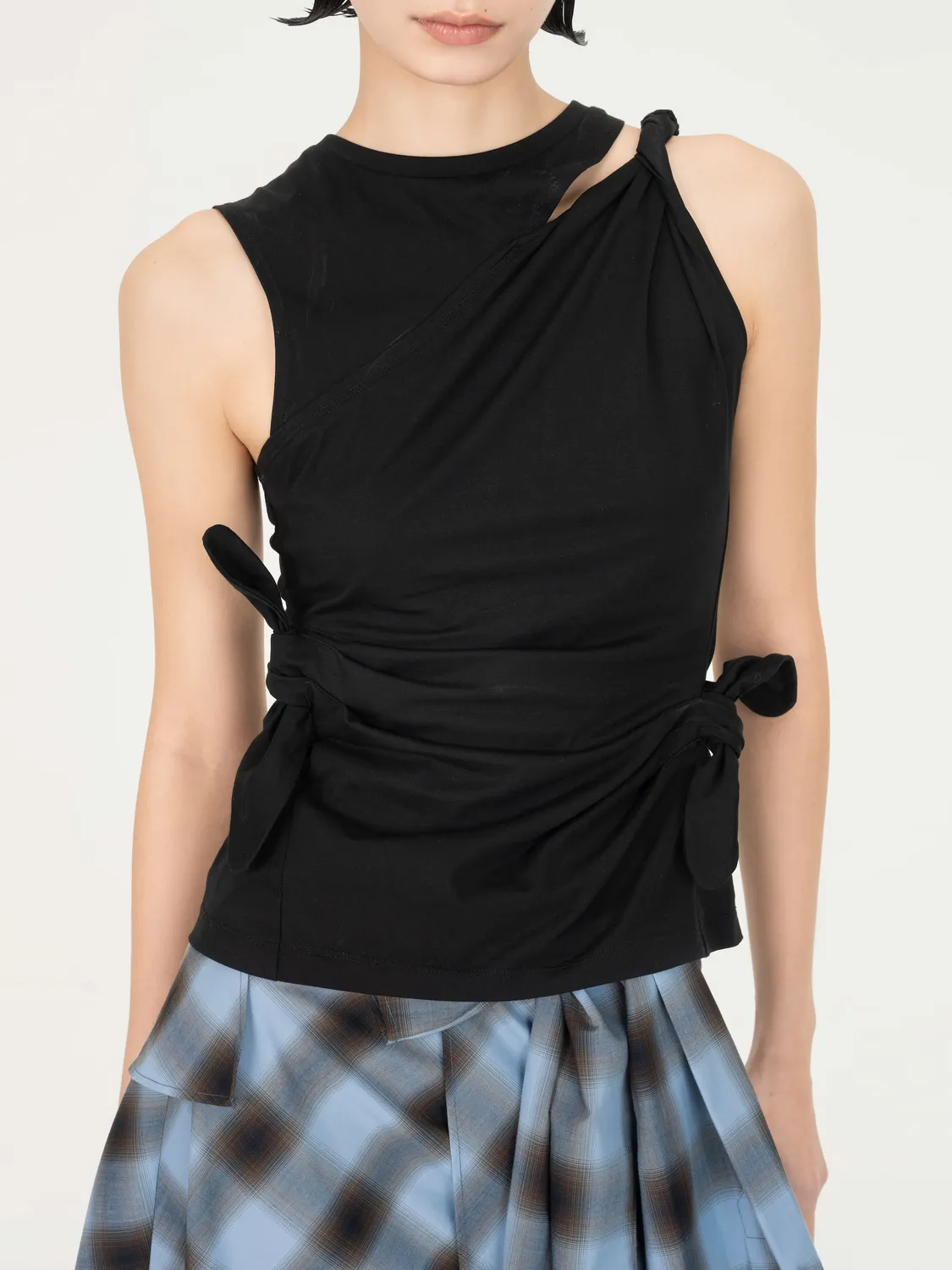Feng Chen Wang Knotted tank top sort