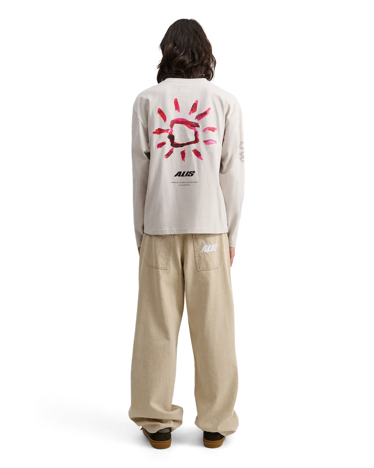 Alis Joshua langærmet t-shirt offwhite bomuld