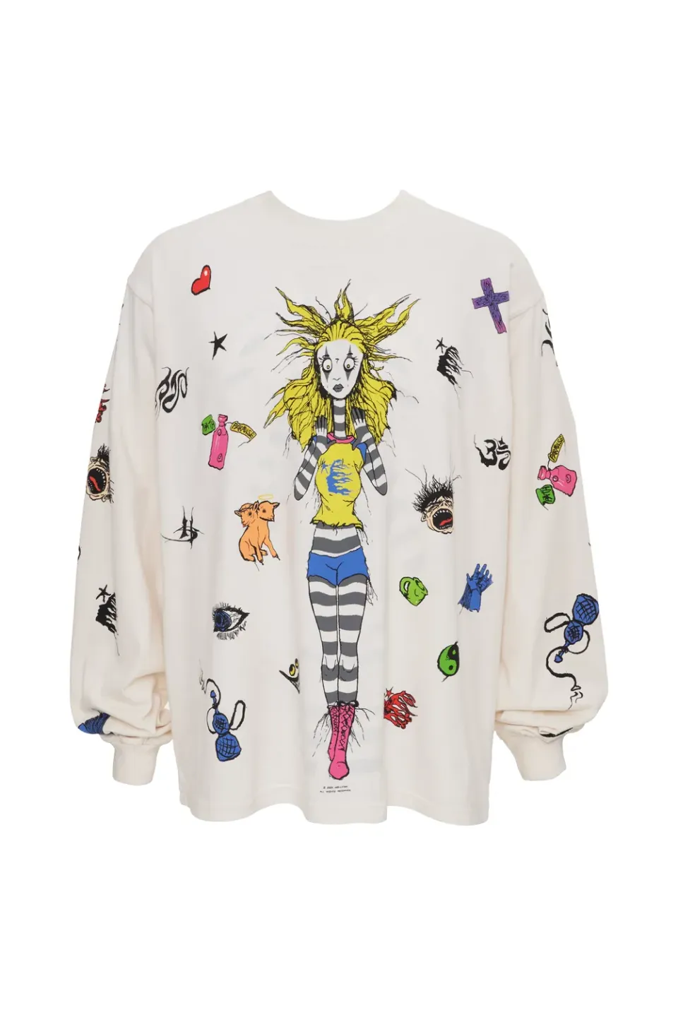 Hellstar Paradise Path longsleeve hvid print
