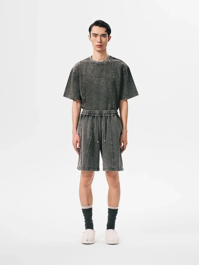 Feng Chen Wang Tie Dyed shorts sort bomuld