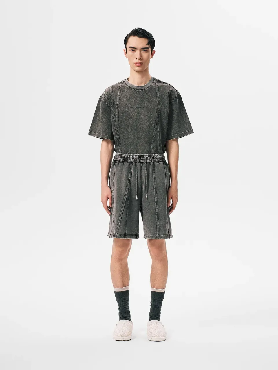 Feng Chen Wang Tie Dyed shorts sort bomuld