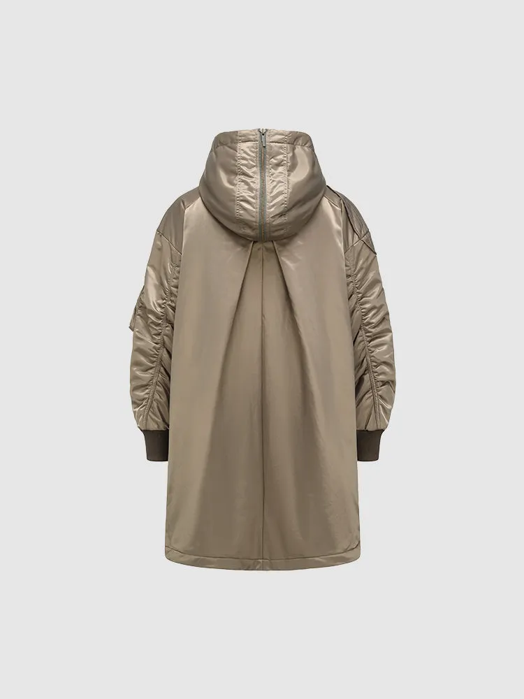 Feng Chen Wang Multipocket Cargo parka oliven nylon