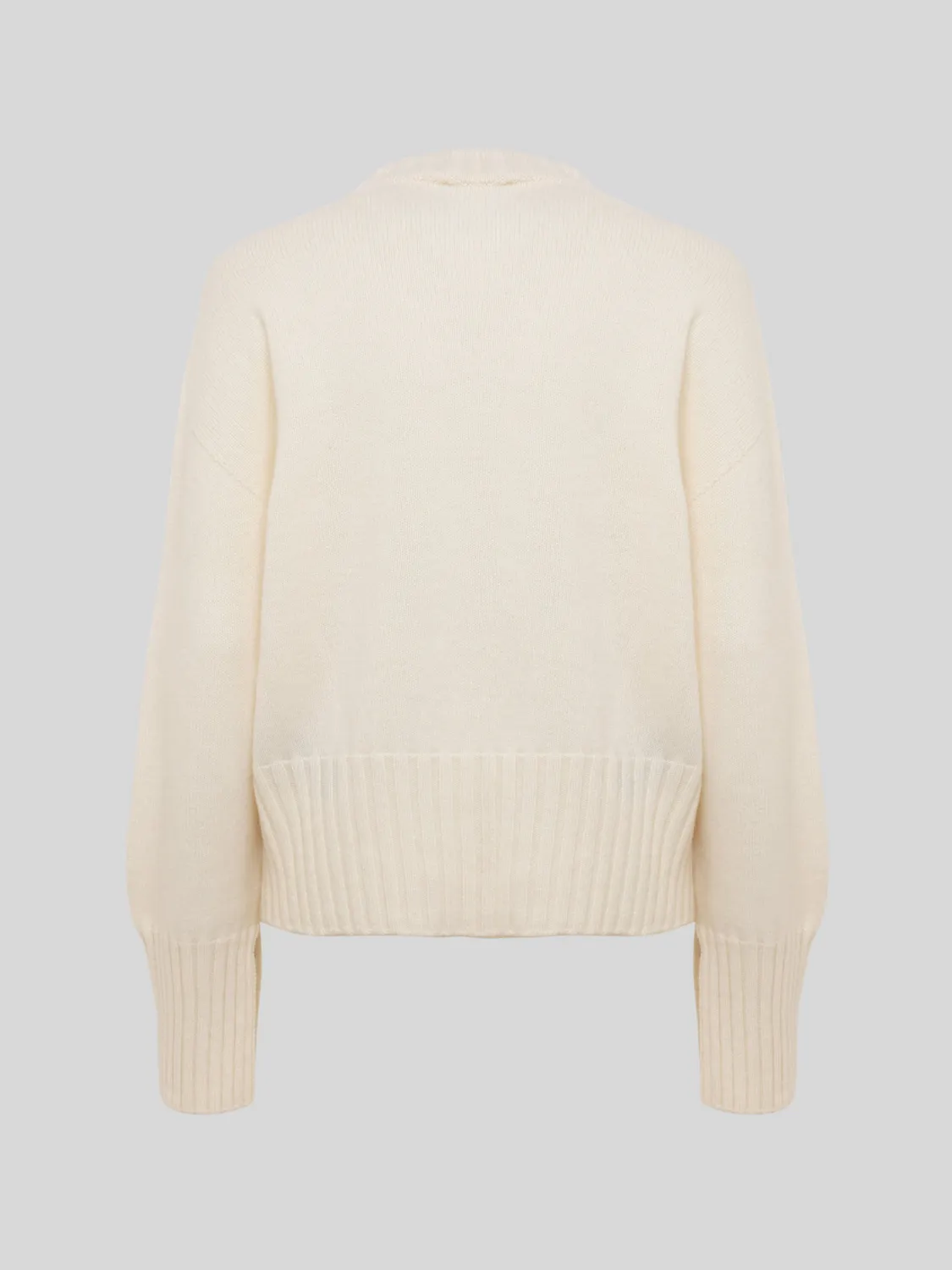 Laneus sweater boxy cream uld cashmere