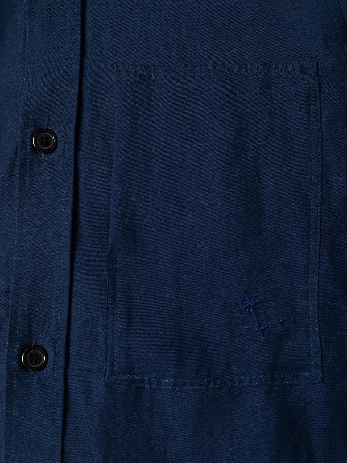 Laneus Cancun overshirt navy viskose hør