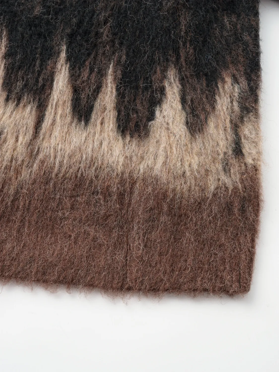 Feng Chen Wang Jacquard striktrøje sort brun