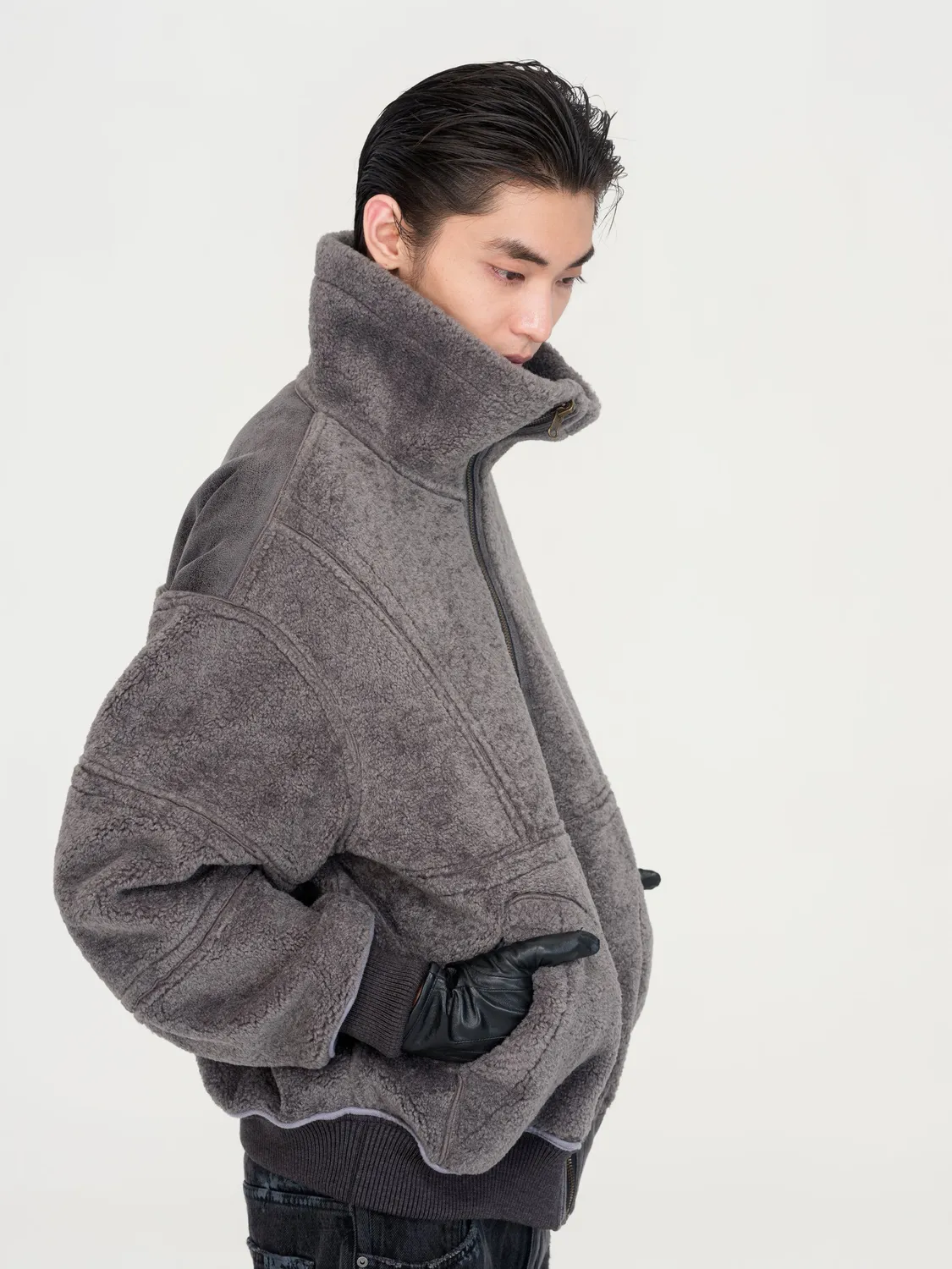 Feng Chen Wang Reversible Shearling jakke vendbar M