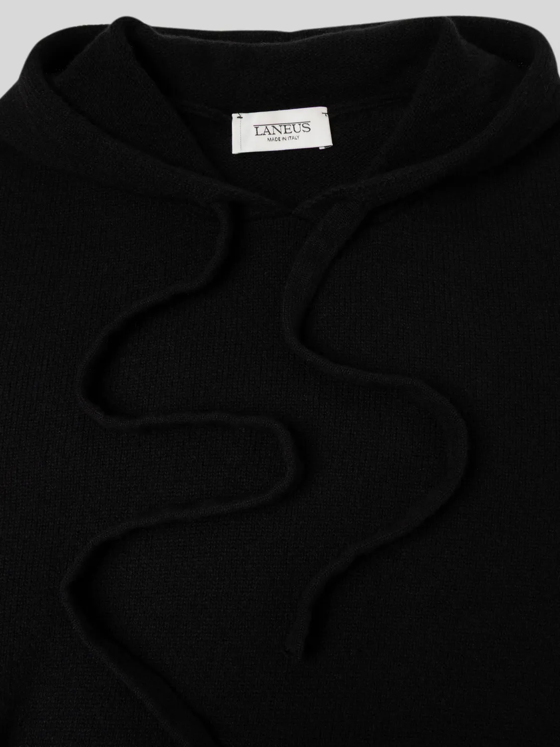 Laneus Wool and Cashmere Hoodie hættetrøje Black merino
