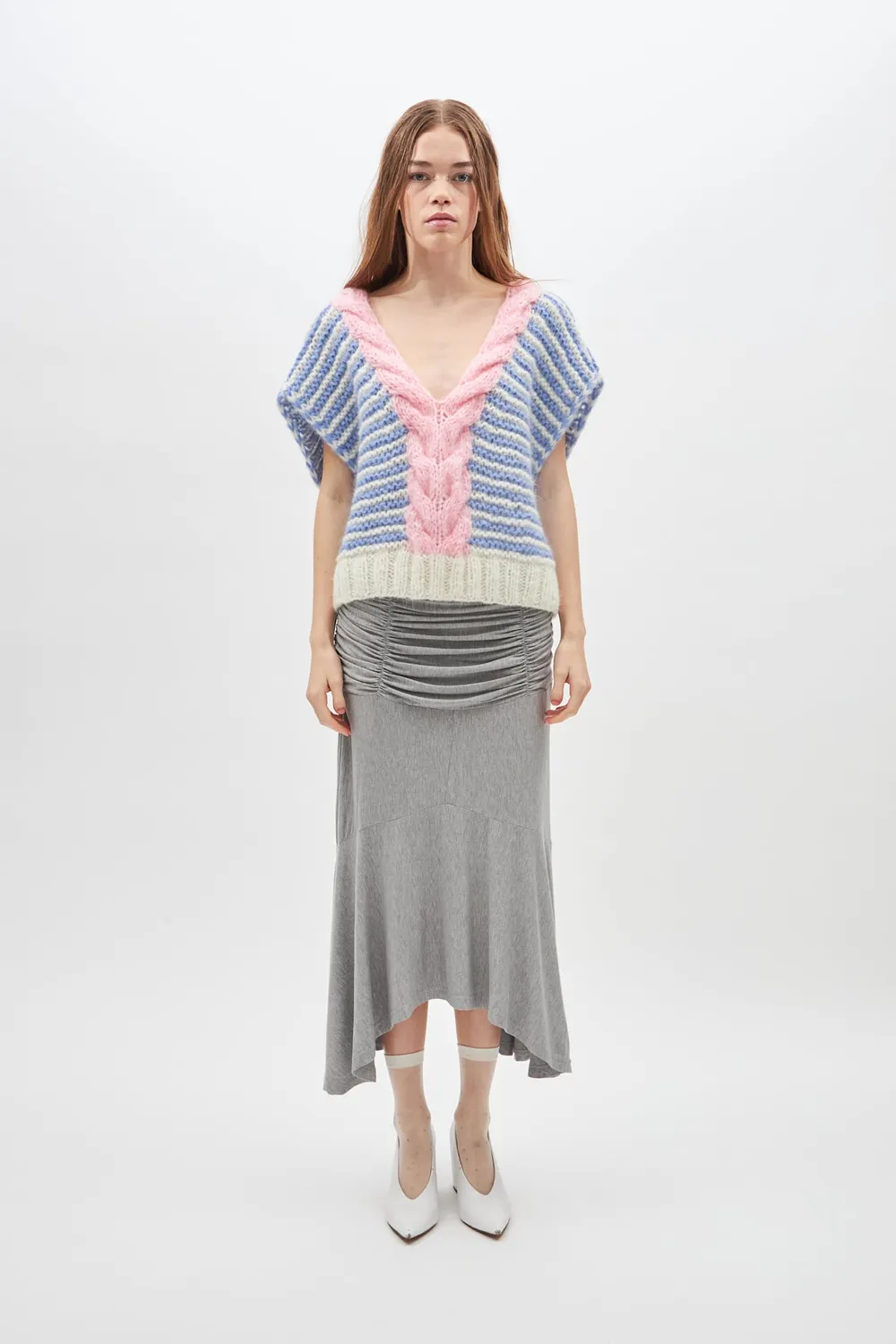 Dawnxdare Capri Stripe strikvest 642 Indigo kabel