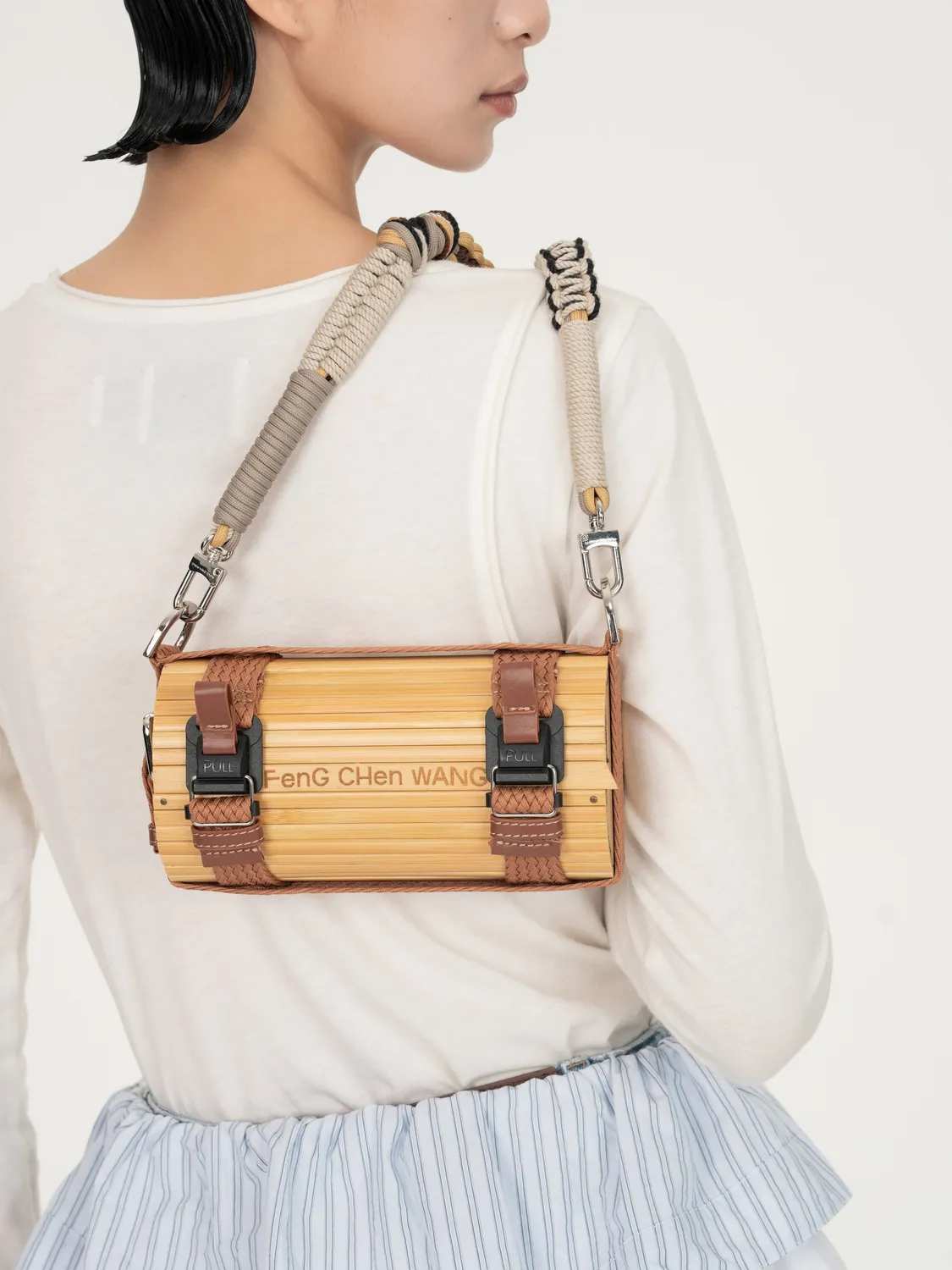 Feng Chen Wang 2-in-1 Bamboo taske brun cylinder
