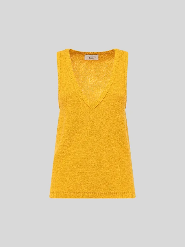 Laneus camisole top safran cashmere silke
