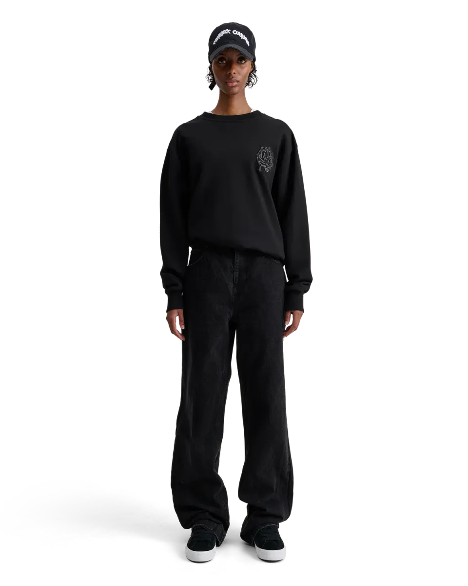 Alis Greco sweatshirt sort lotus bomuld