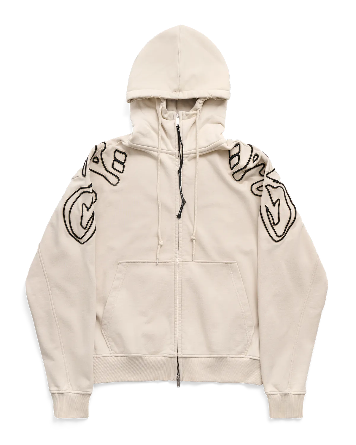 Alis Gyll Zip hoodie faded sand bomuld