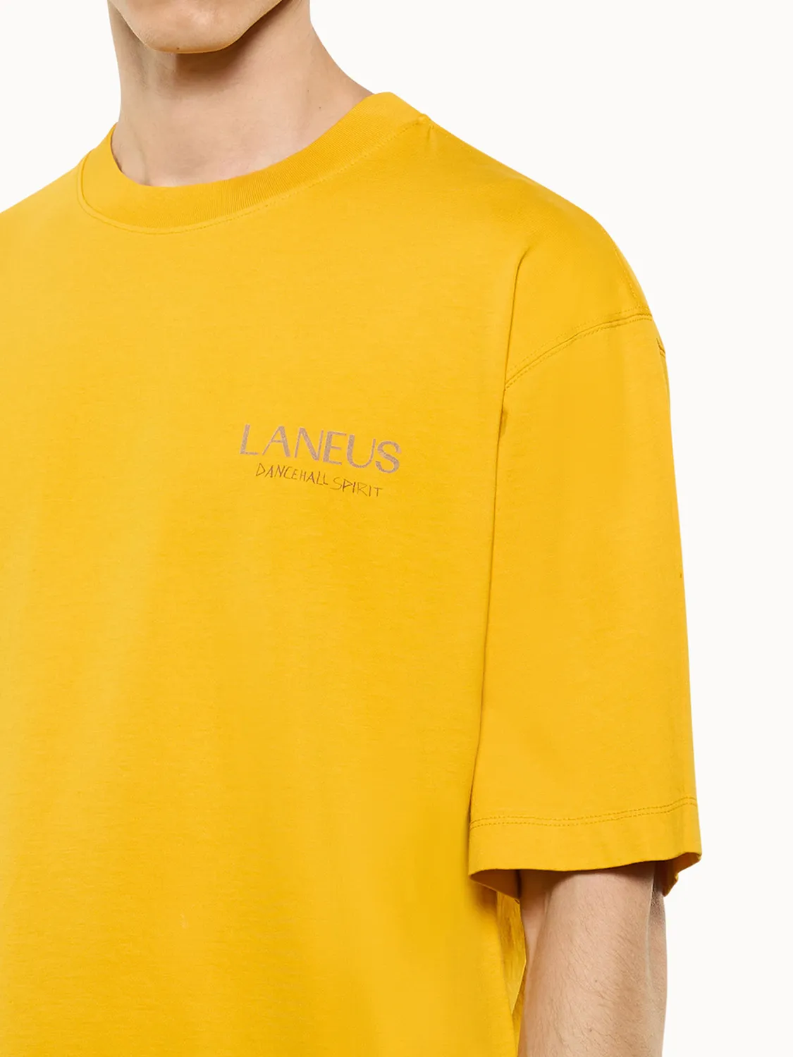 Laneus Oversized Jersey t-shirt saffron bomuld-print