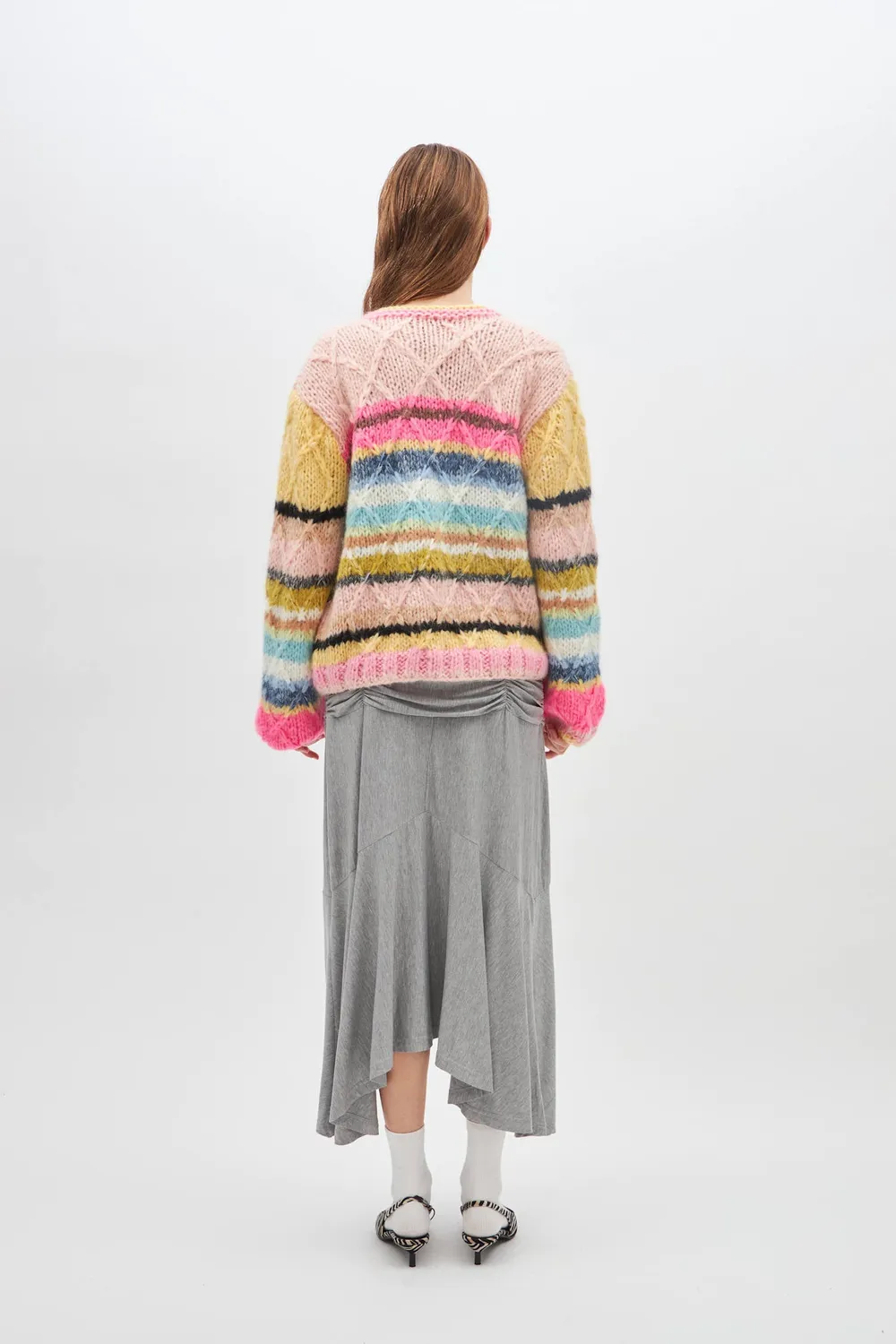 Dawnxdare Gabi cardigan multi mohair cropped