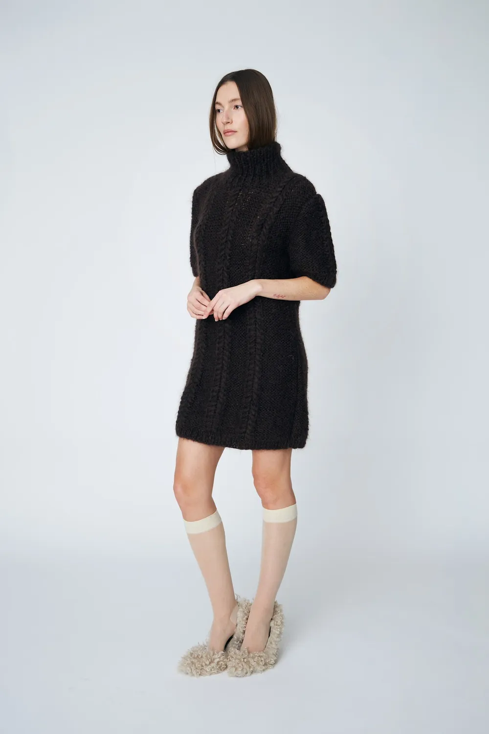 DAWN x DARE Smilla 855 Soil kjole strik mohair