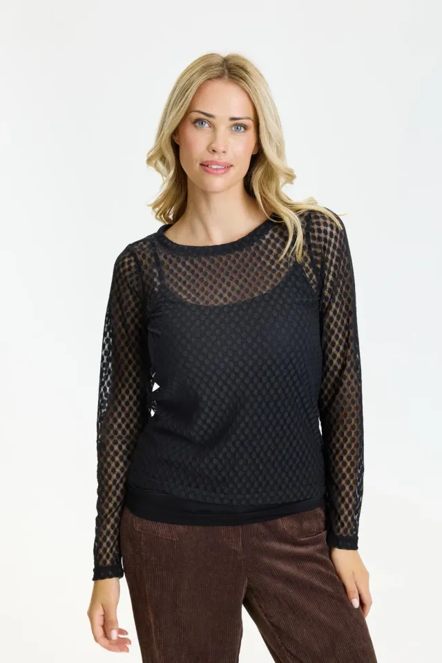 IN FRONT Jamina t-shirt transparent mesh