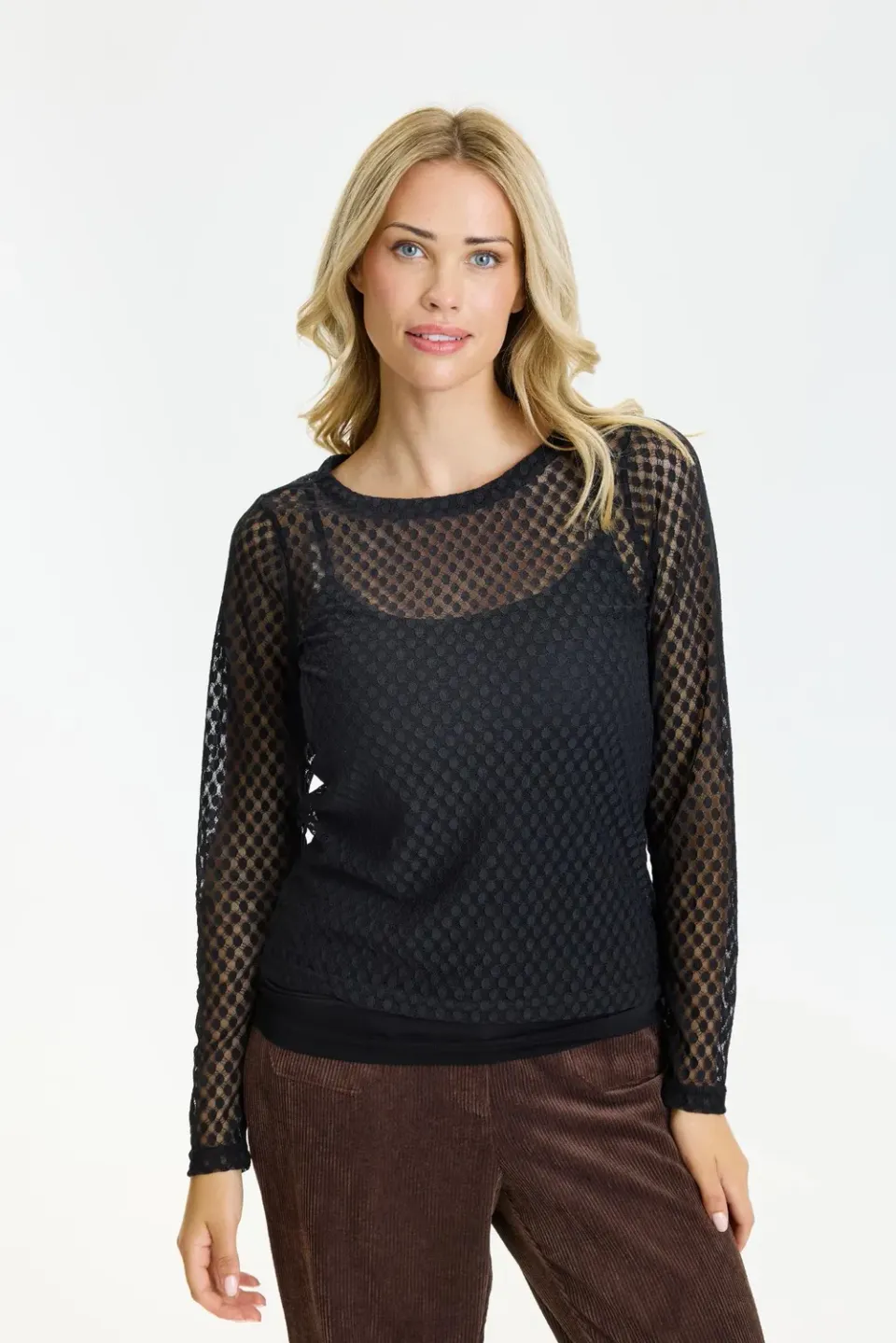 IN FRONT Jamina t-shirt transparent mesh