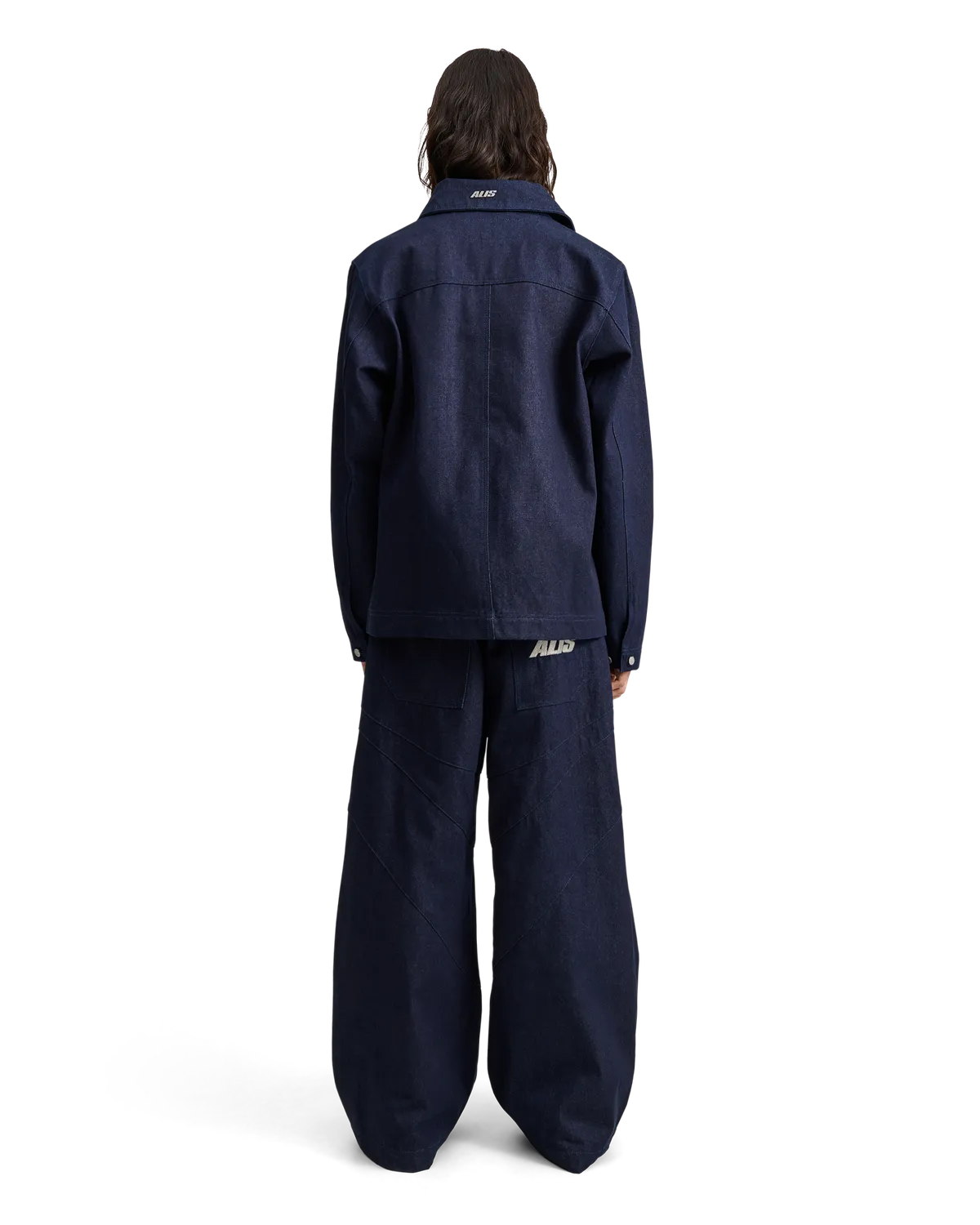 Alis Danie barrel jeans solid blue bomuld