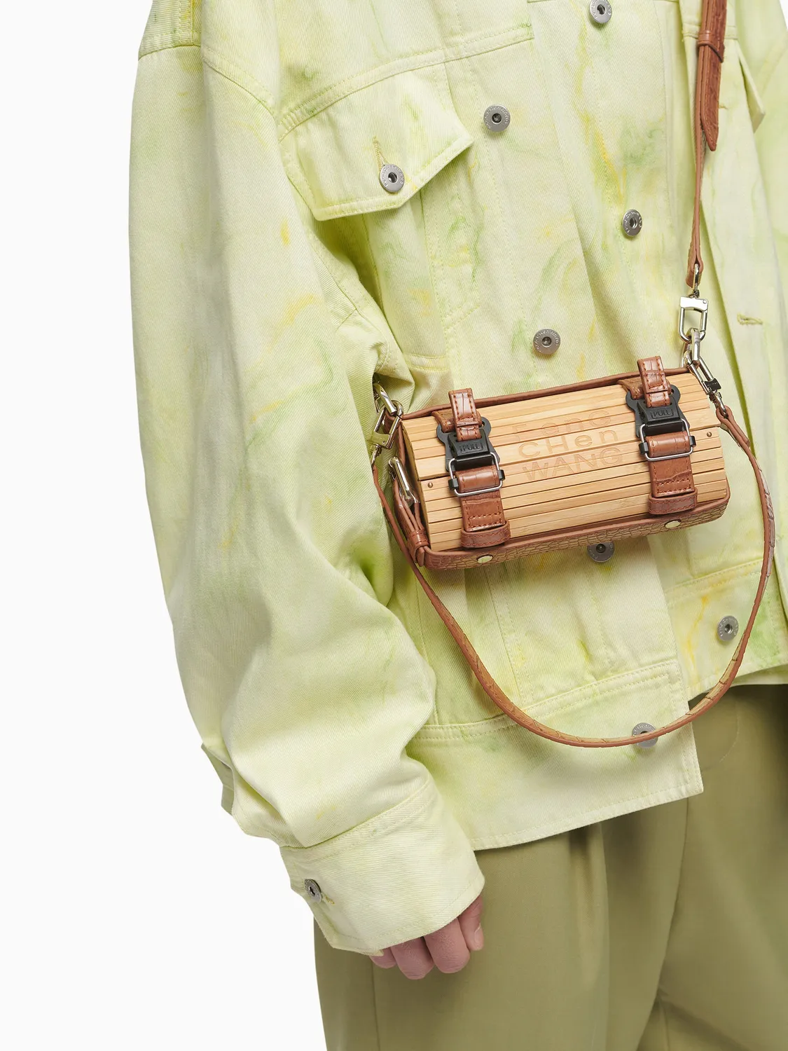 Feng Chen Wang Bamboo skuldertaske bambus natur