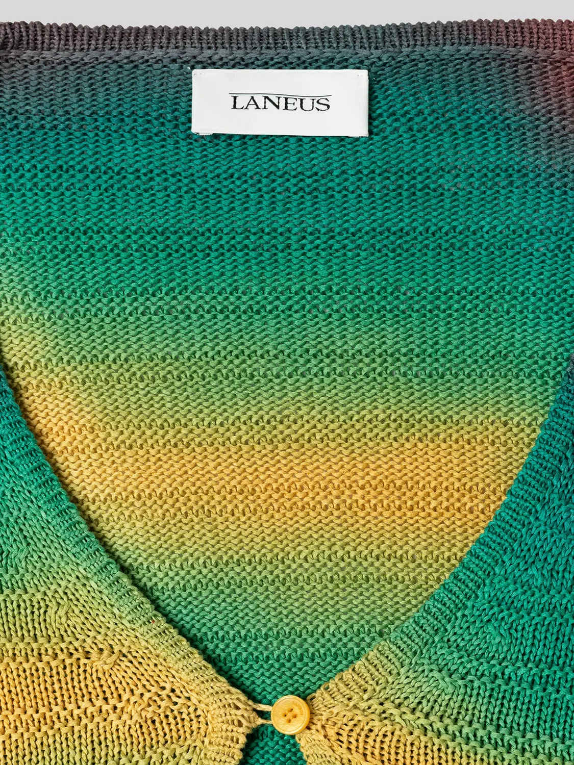 Laneus Rainbow Knit Cardigan cardigan multicolour bomuld