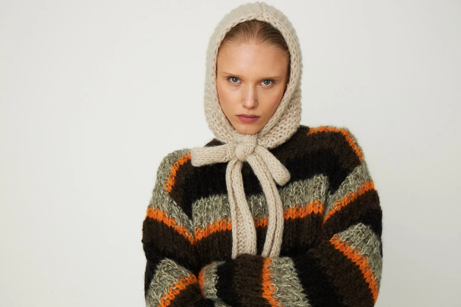 DAWNXDARE Savannah pullover 956 coffee stribet