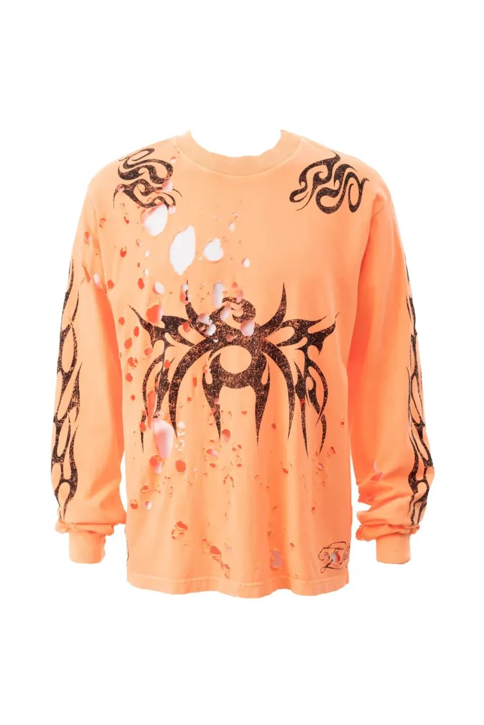 Hellstar Tribal longsleeve orange vintage bomuld