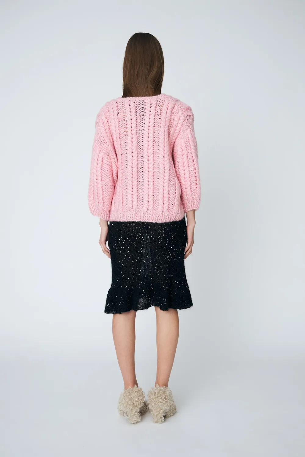 DAWNXDARE Annie cardigan 219 super pink mohair